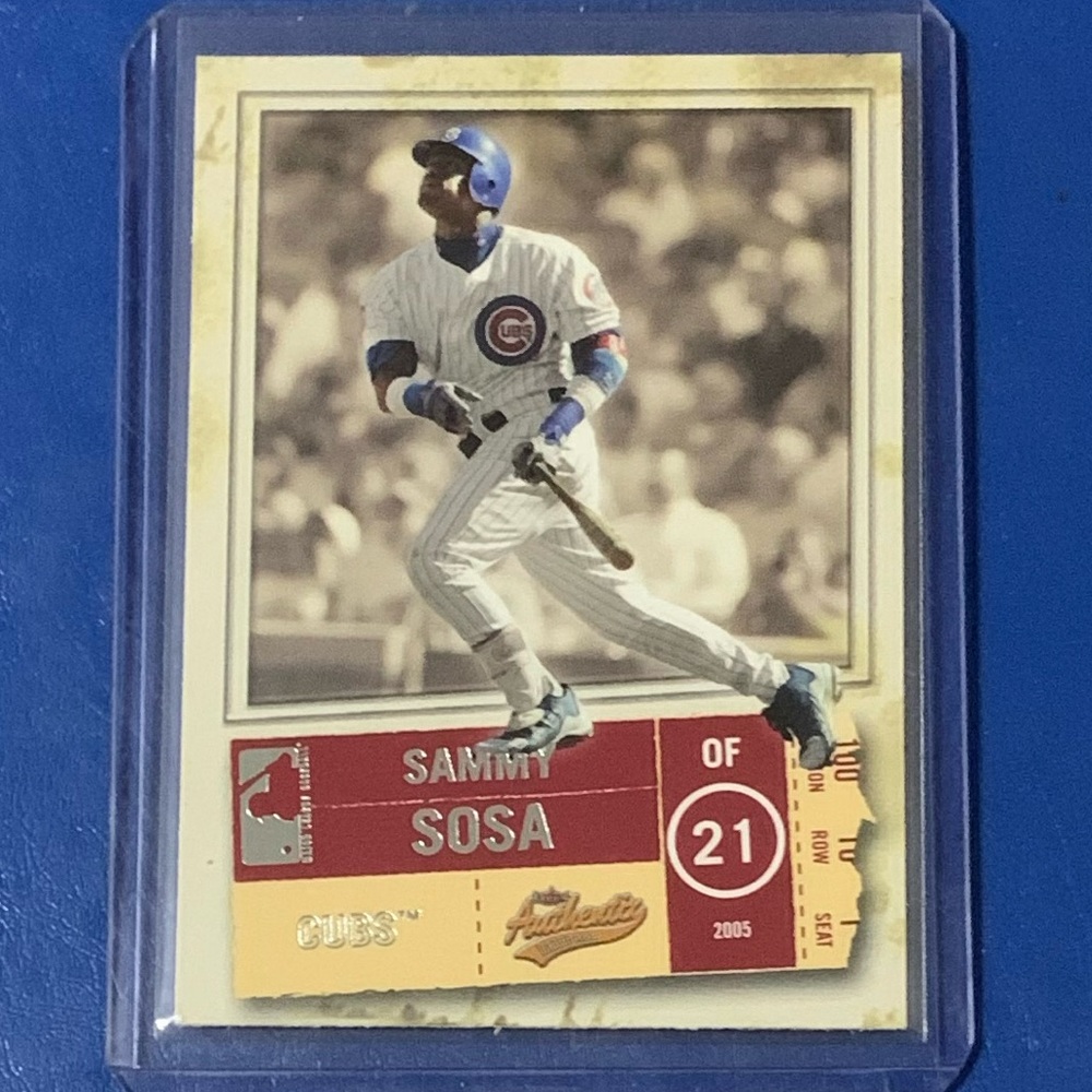 Sammy Sosa #90 2005 Fleer Authentix Baseball Trading Card